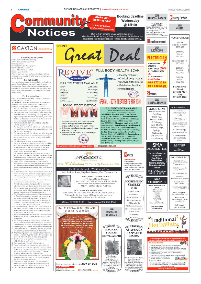 African Reporter 3 November 2023 page 8