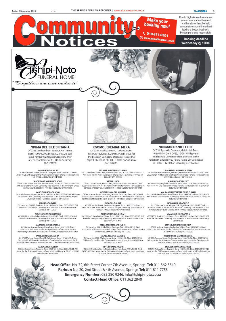 African Reporter 3 November 2023 page 9