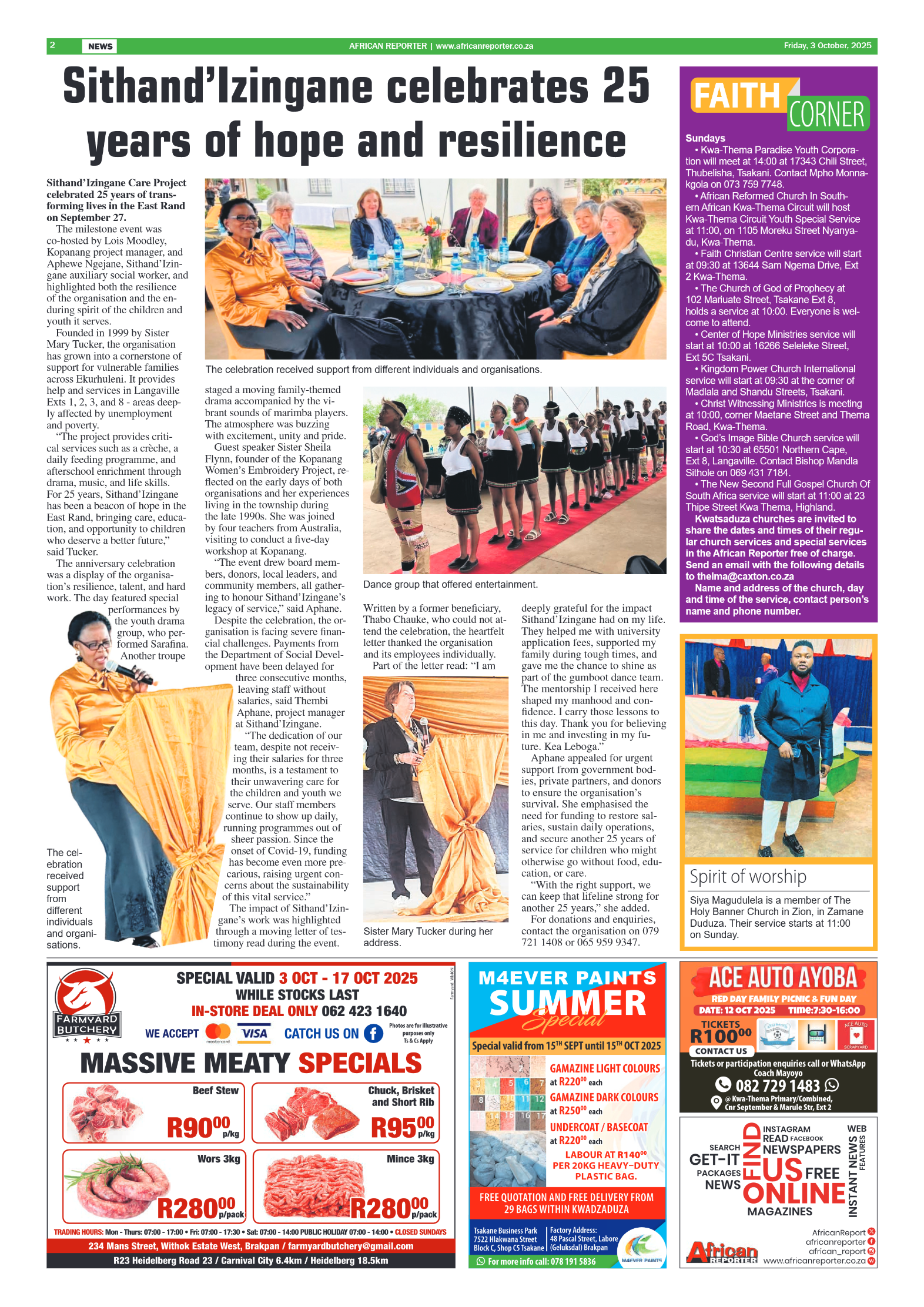 African Reporter 3 October 2025 page 2