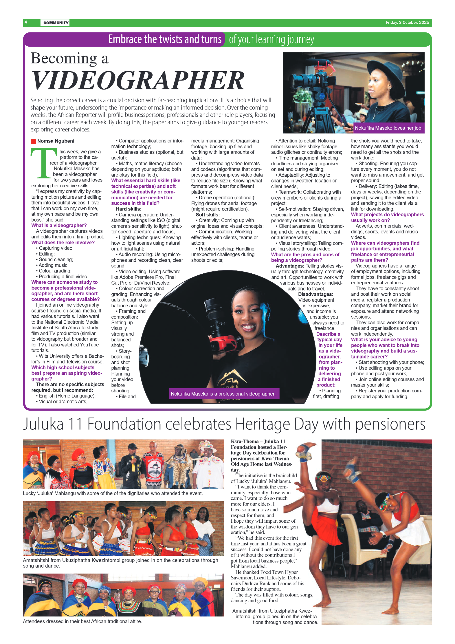 African Reporter 3 October 2025 page 4