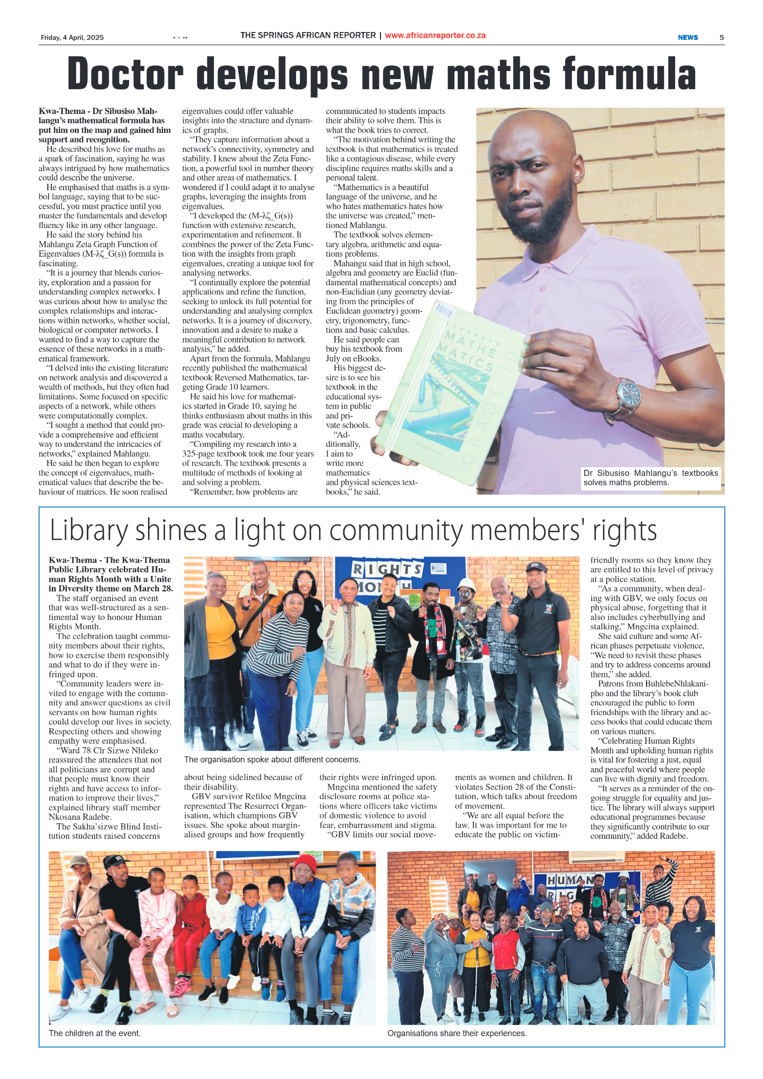African Reporter 4 April 2025 page 5