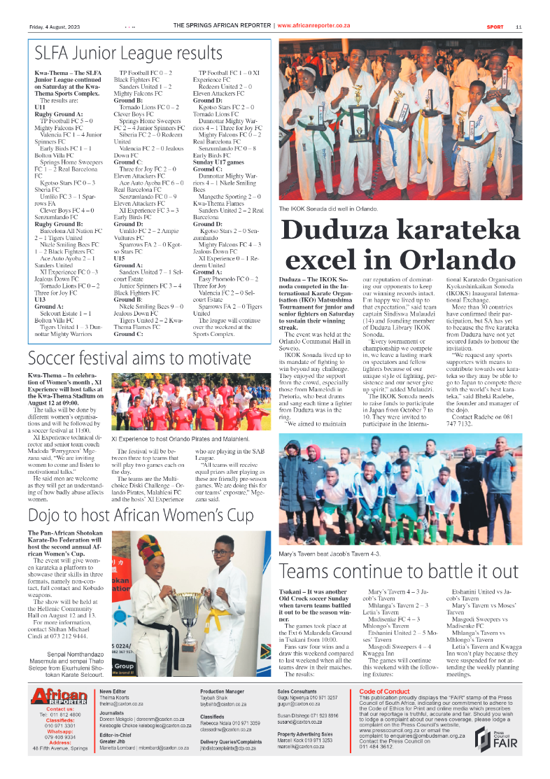 African Reporter 4 Aug 2023 page 11