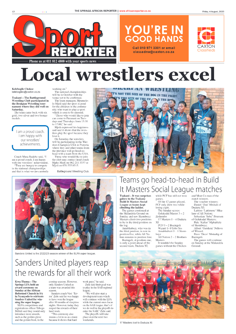African Reporter 4 Aug 2023 page 12
