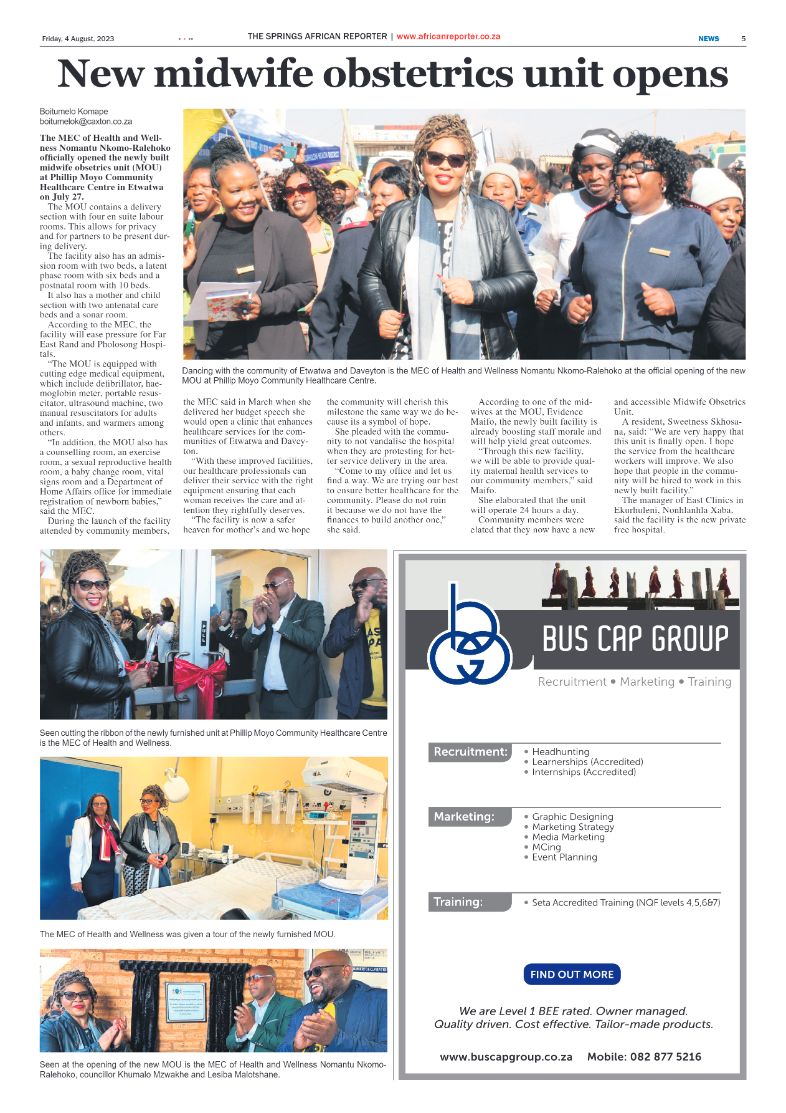 African Reporter 4 Aug 2023 page 5