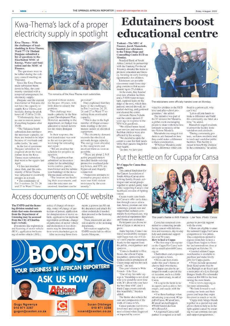 African Reporter 4 Aug 2023 page 6