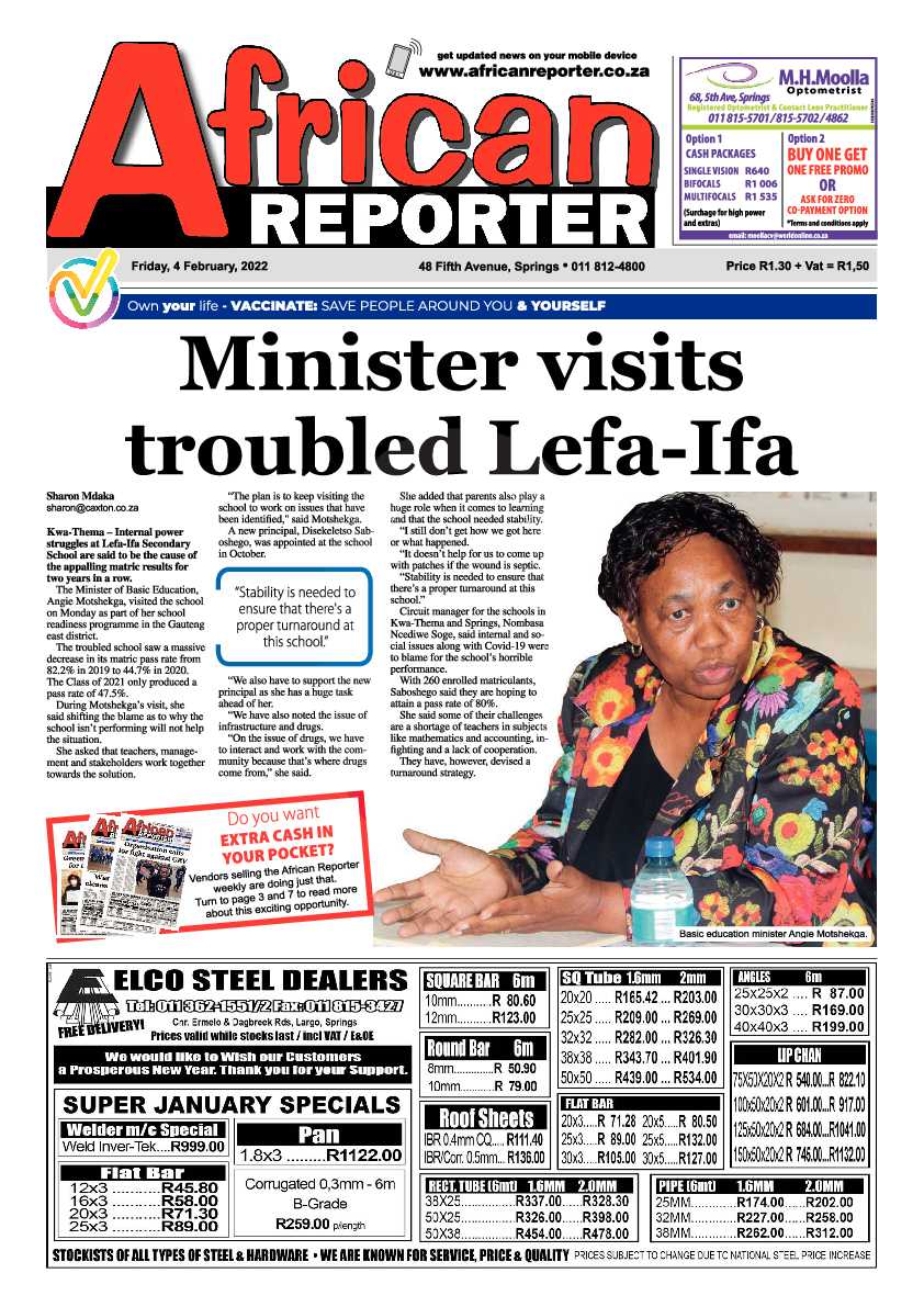 African Reporter 4 February 2022 page 1
