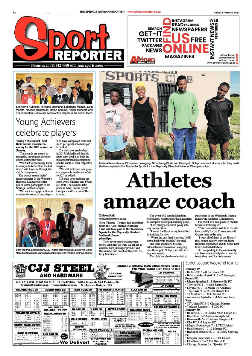 African Reporter 4 February 2022 page 12