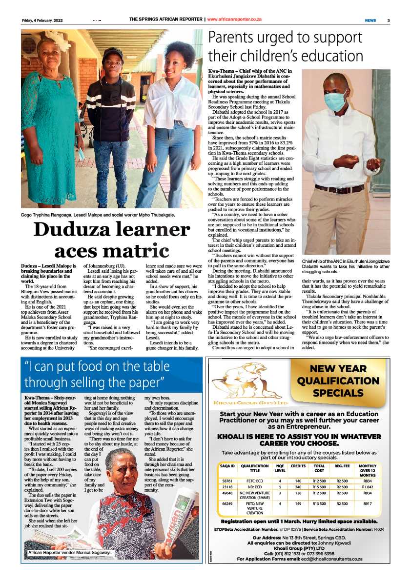 African Reporter 4 February 2022 page 3