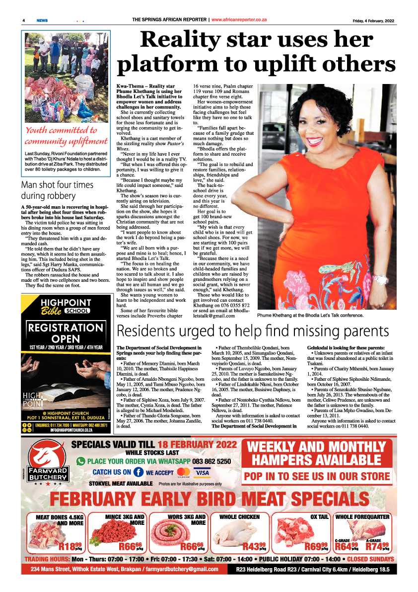 African Reporter 4 February 2022 page 4