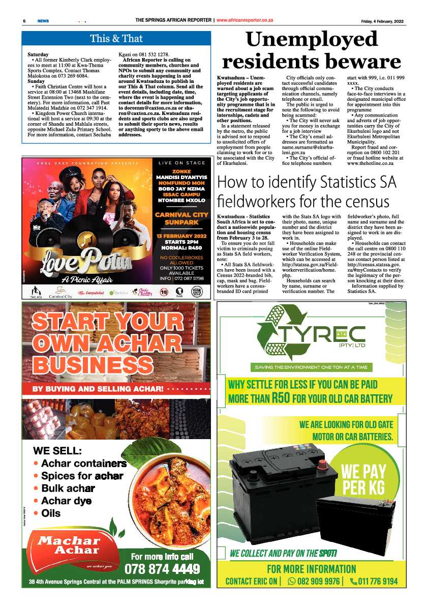 African Reporter 4 February 2022 page 6