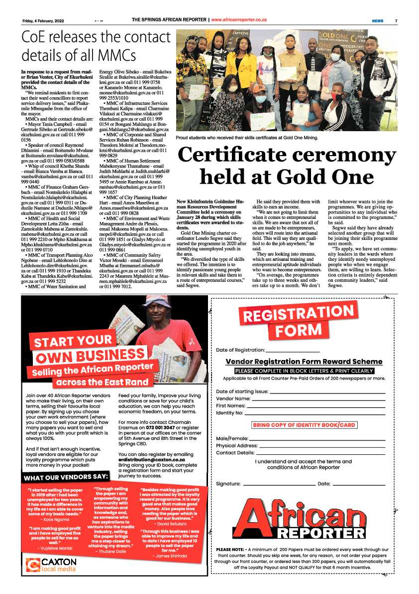 African Reporter 4 February 2022 page 7