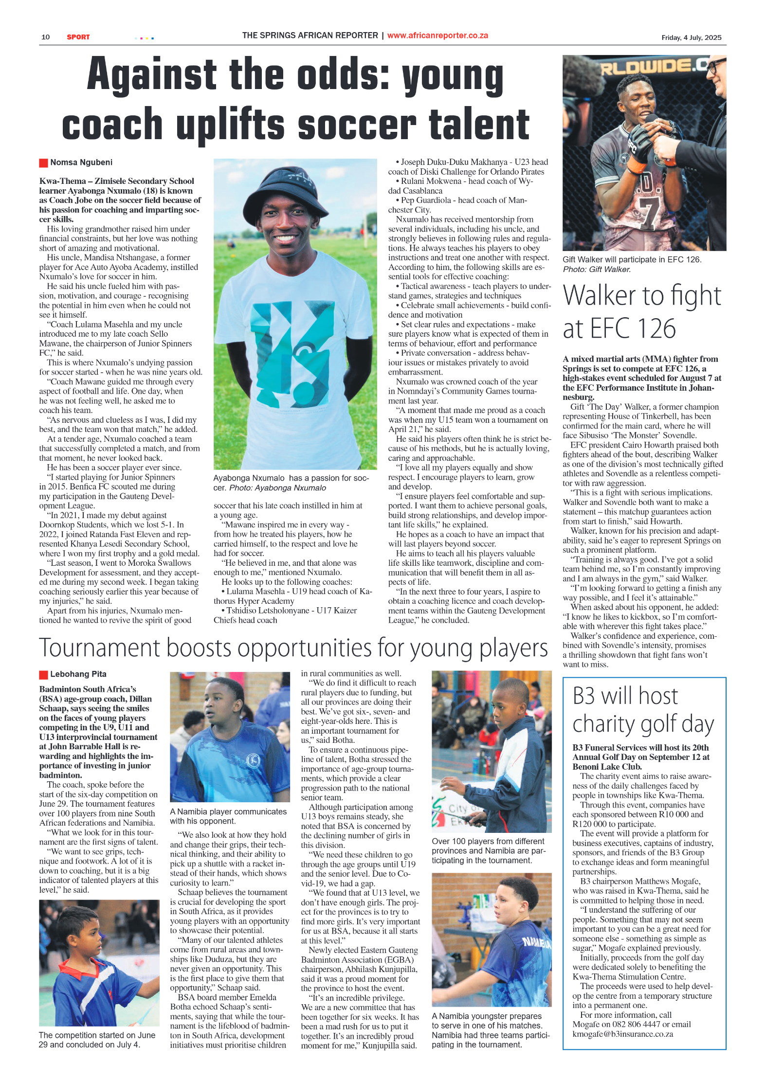 African Reporter 4 July 2025 page 10