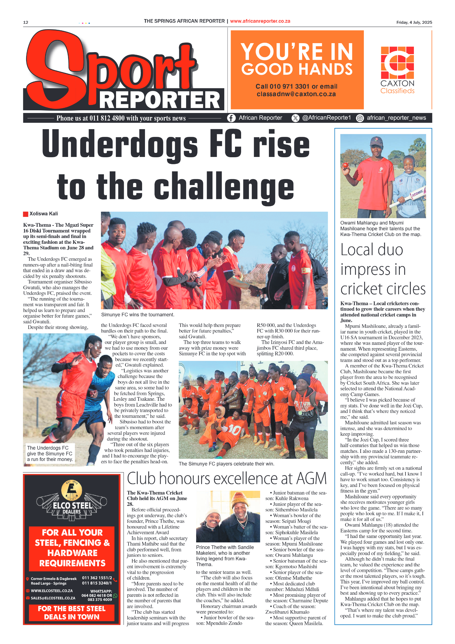 African Reporter 4 July 2025 page 12