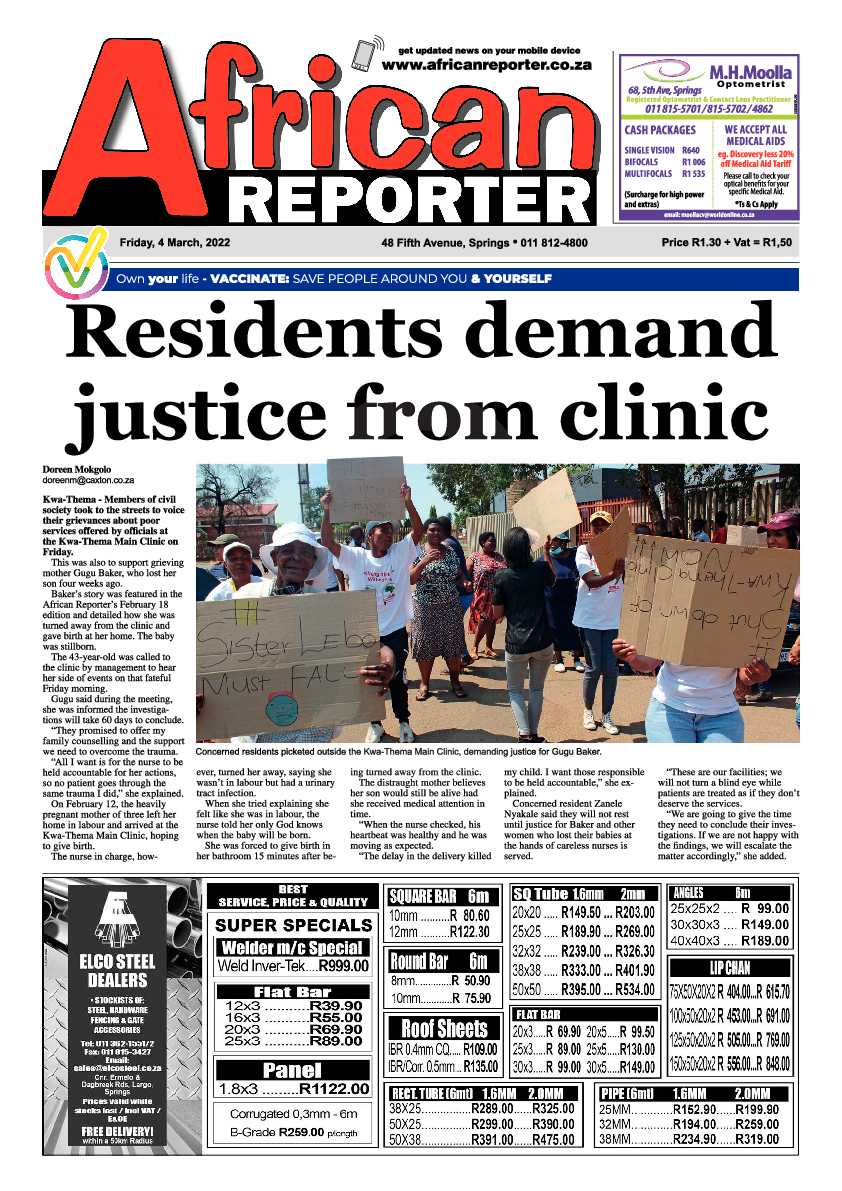 African Reporter 4 March 2022 page 1
