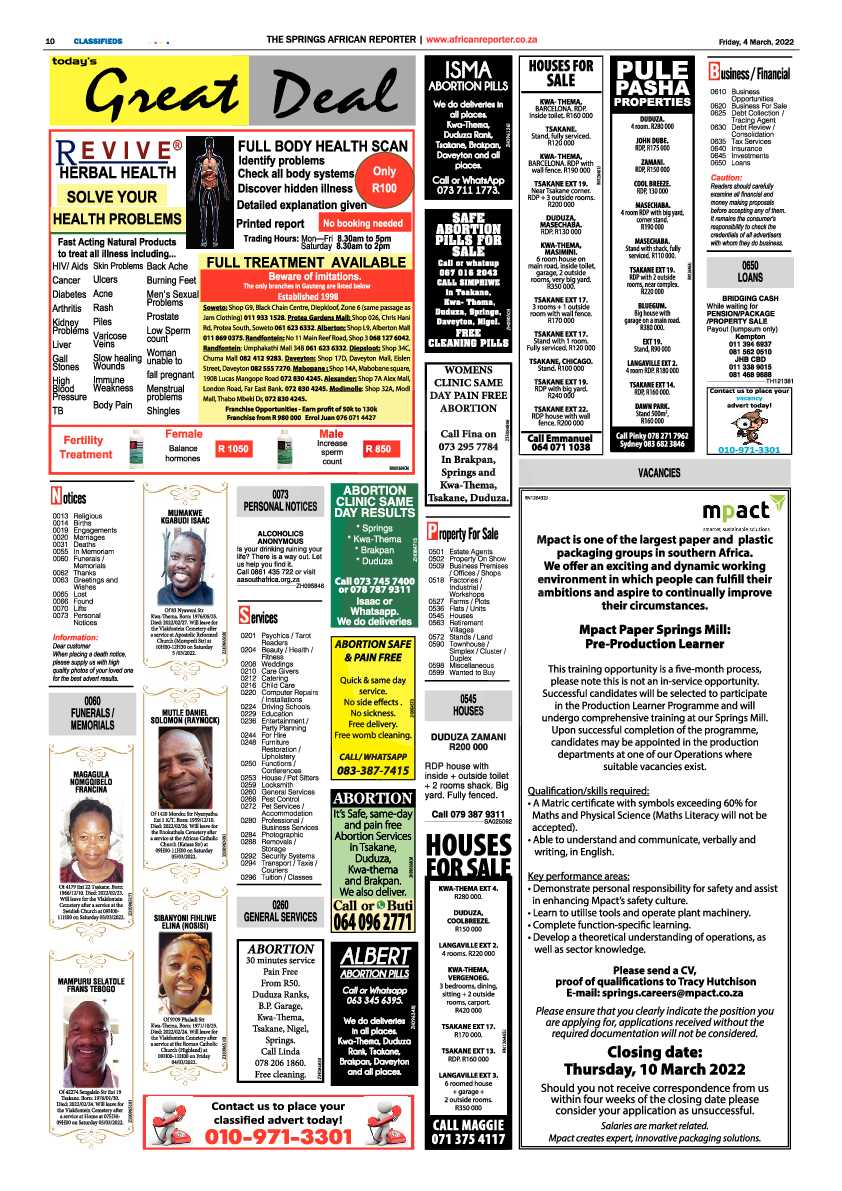 African Reporter 4 March 2022 page 10