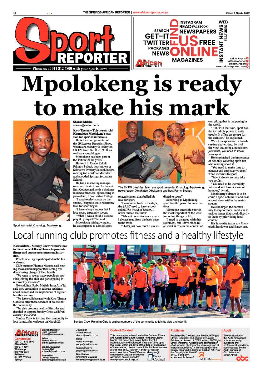 African Reporter 4 March 2022 page 12