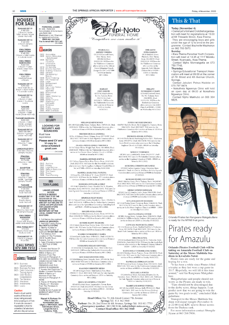 African Reporter 4 Nov 2022 page 10