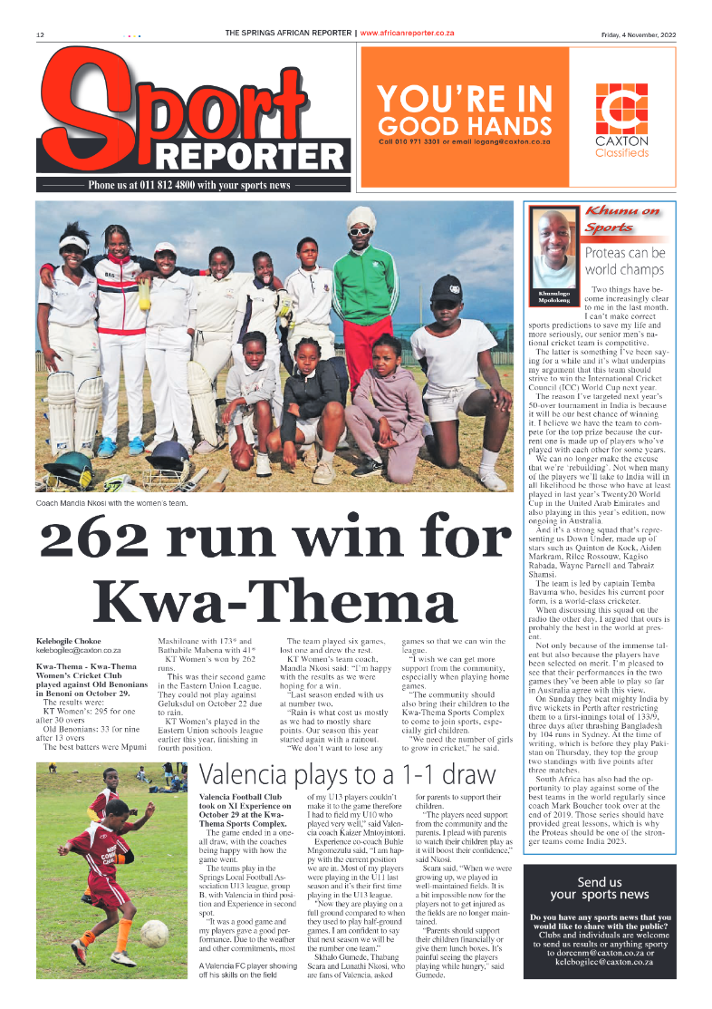 African Reporter 4 Nov 2022 page 12
