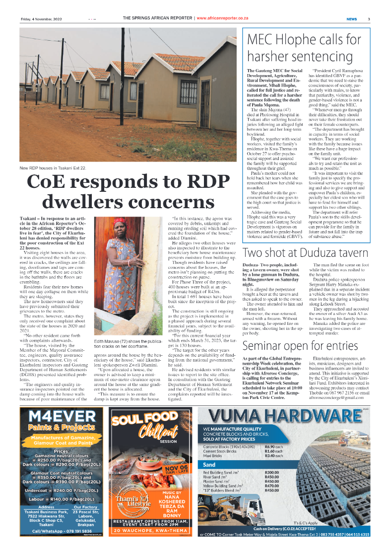 African Reporter 4 Nov 2022 page 3