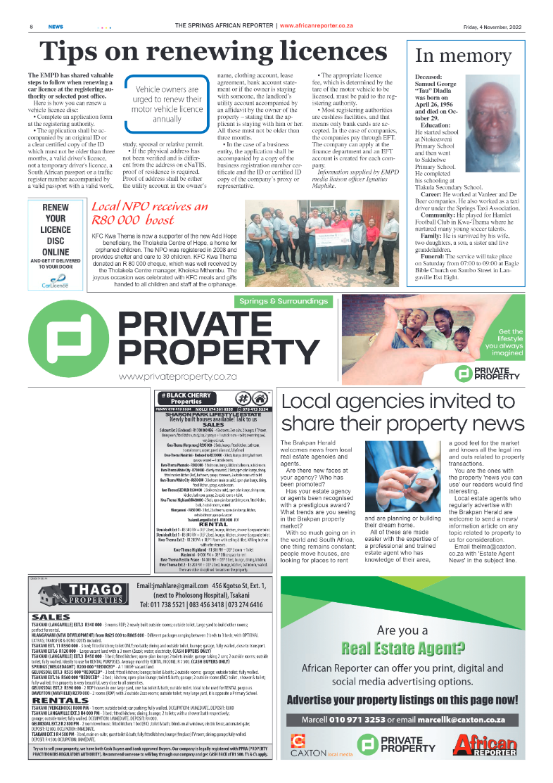 African Reporter 4 Nov 2022 page 8