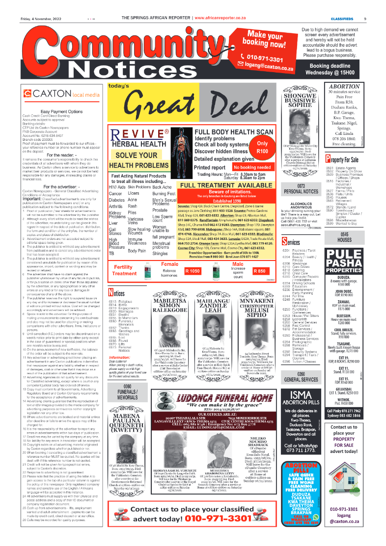 African Reporter 4 Nov 2022 page 9