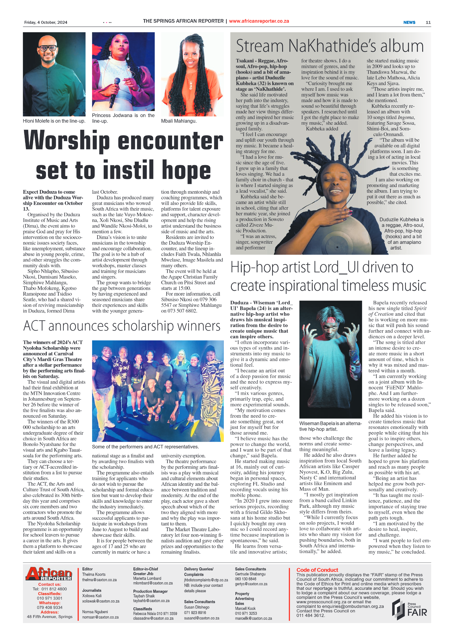 African Reporter 4 October 2024 page 11