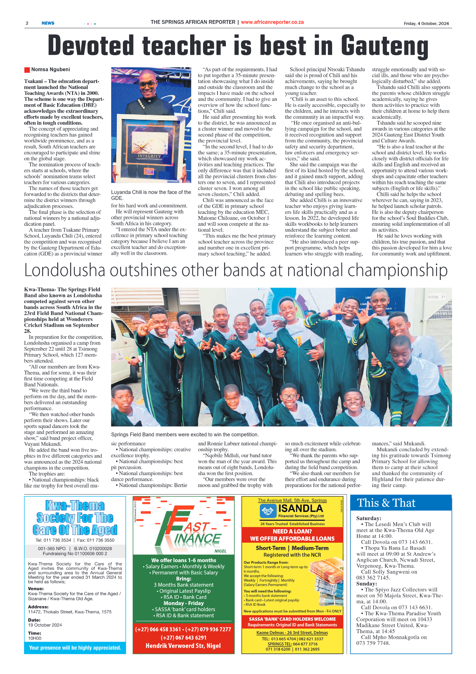 African Reporter 4 October 2024 page 2