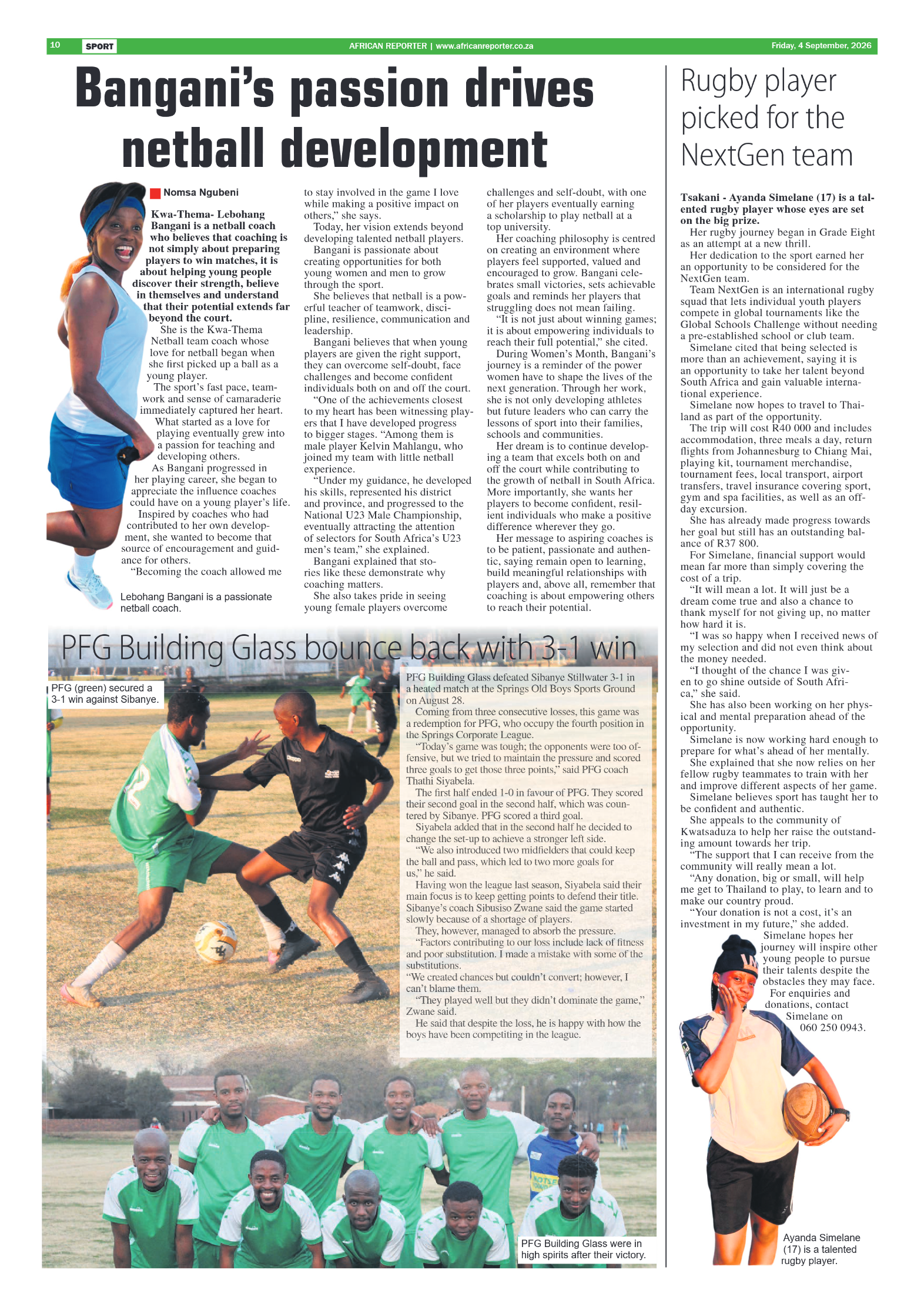 African Reporter 4 September 2026 page 10