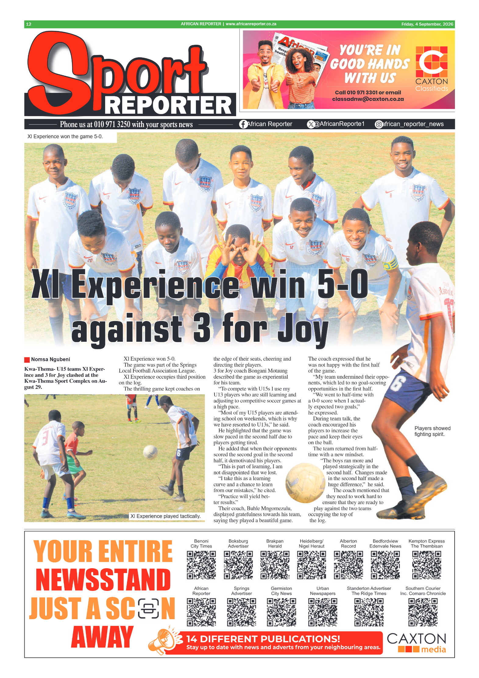 African Reporter 4 September 2026 page 12