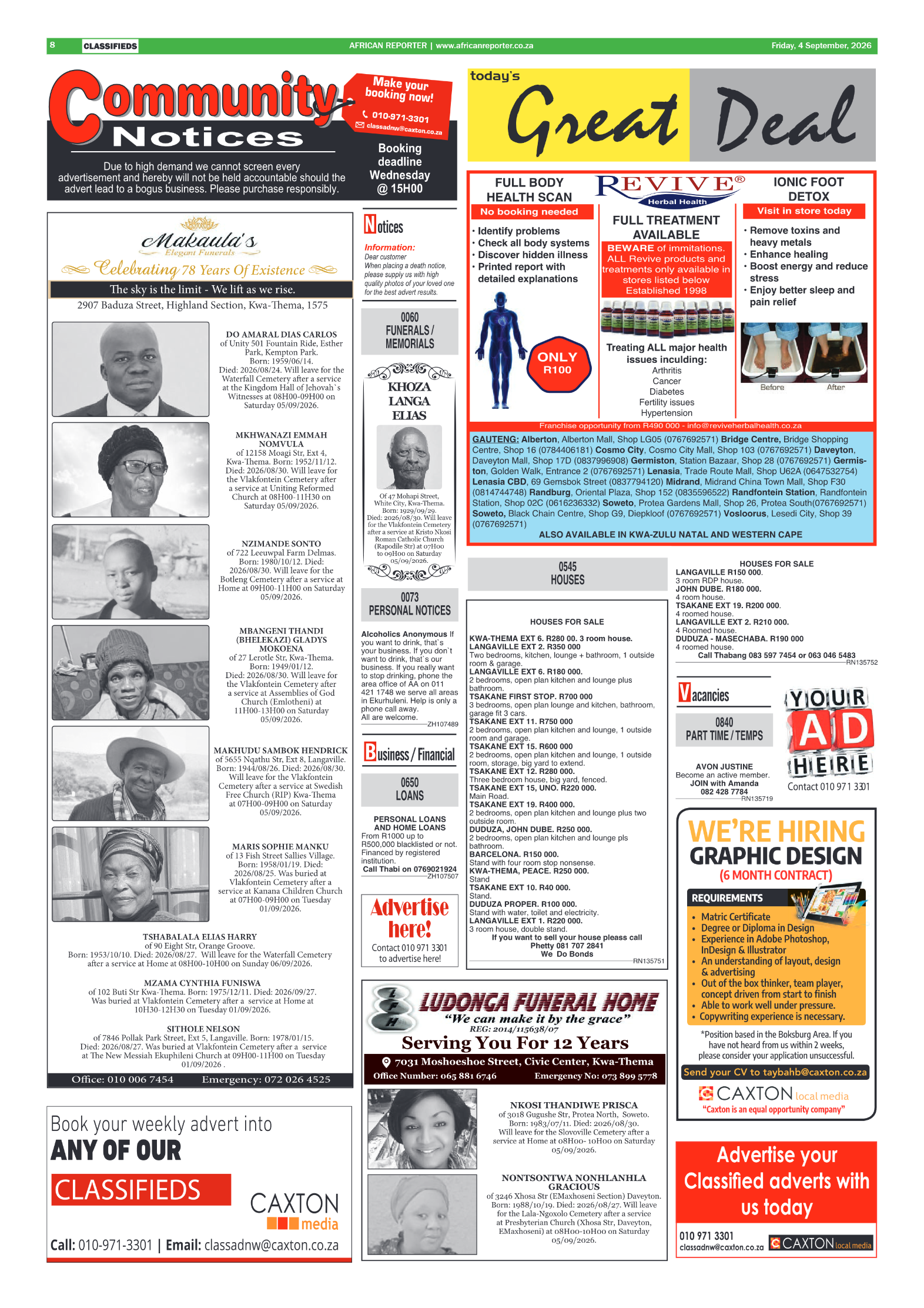 African Reporter 4 September 2026 page 8