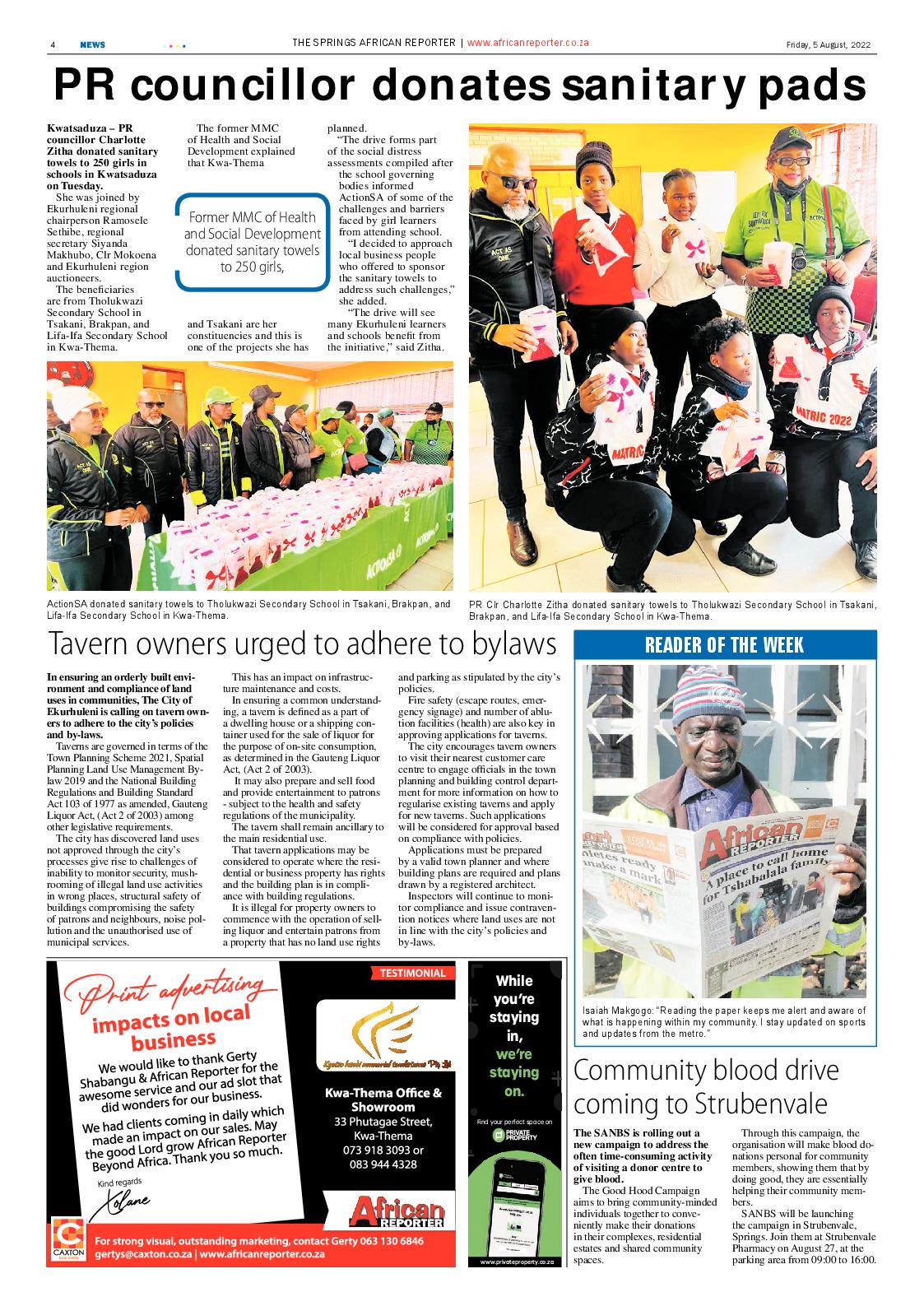 African Reporter 5 August 2022 page 4