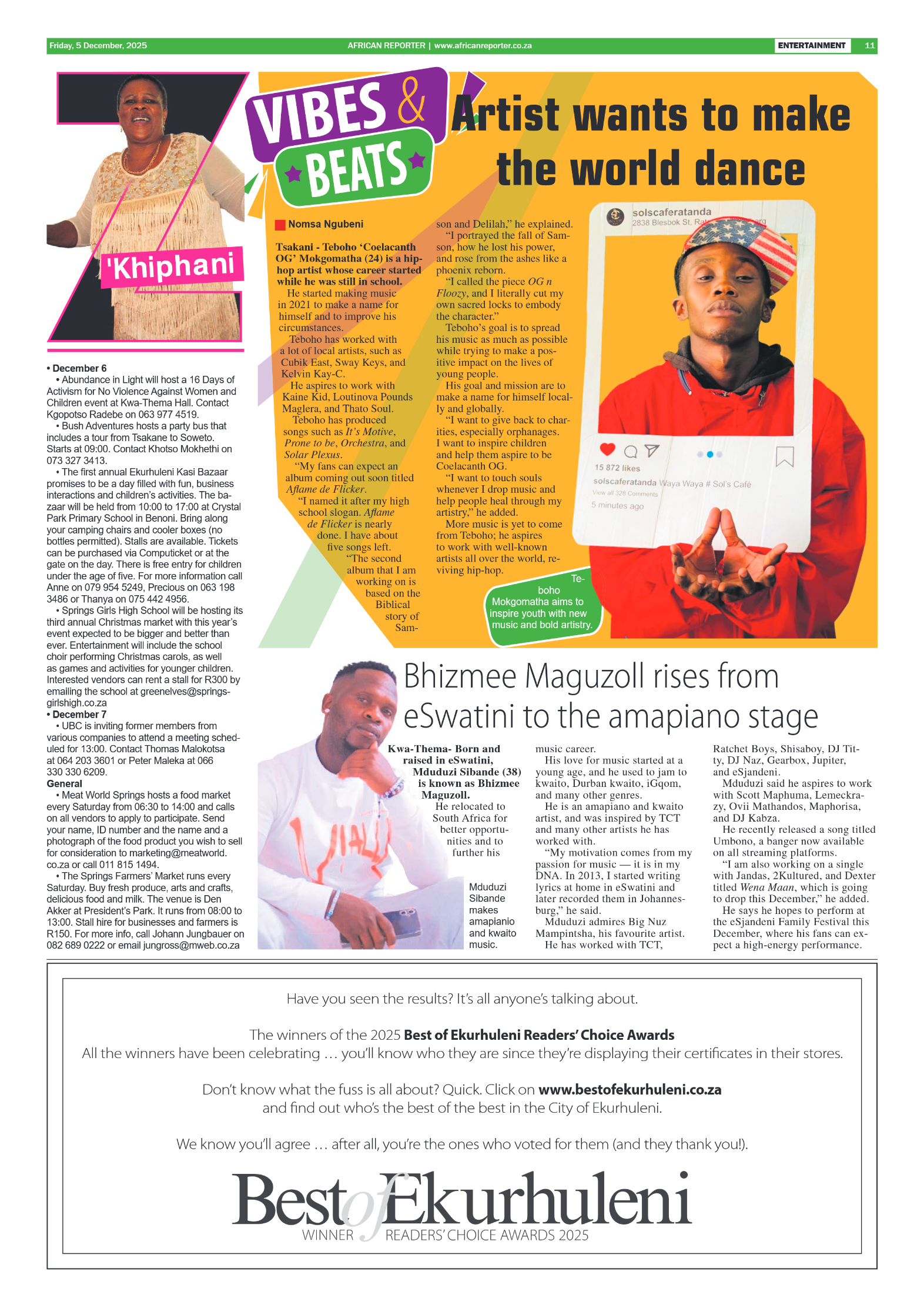 African Reporter 5 December 2025 page 11