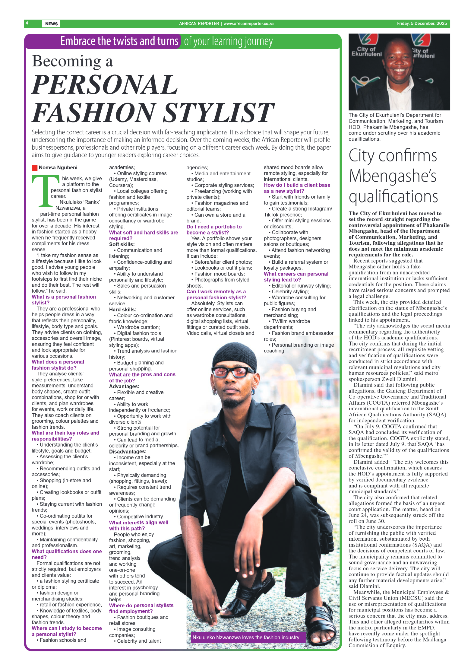 African Reporter 5 December 2025 page 4