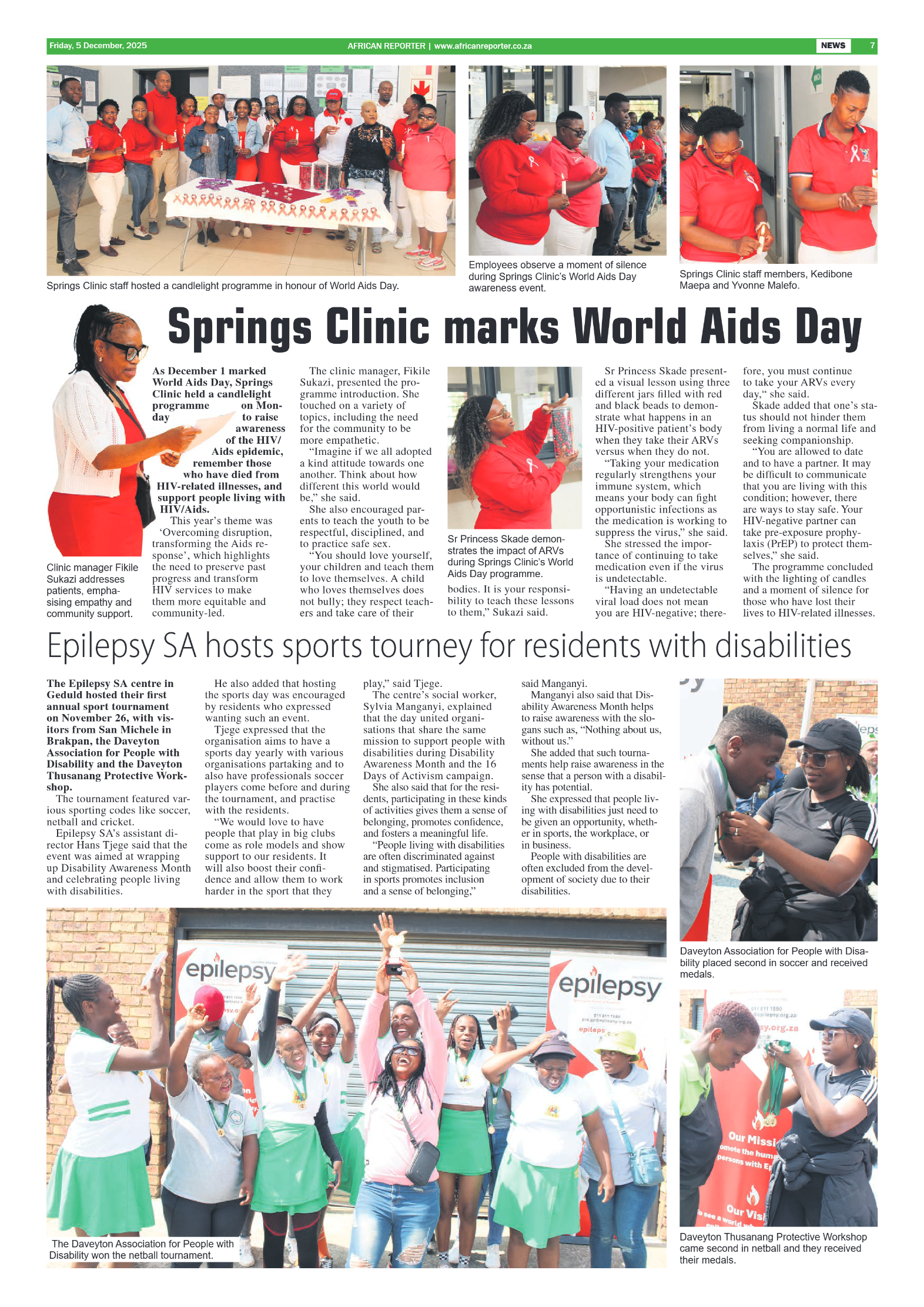 African Reporter 5 December 2025 page 7