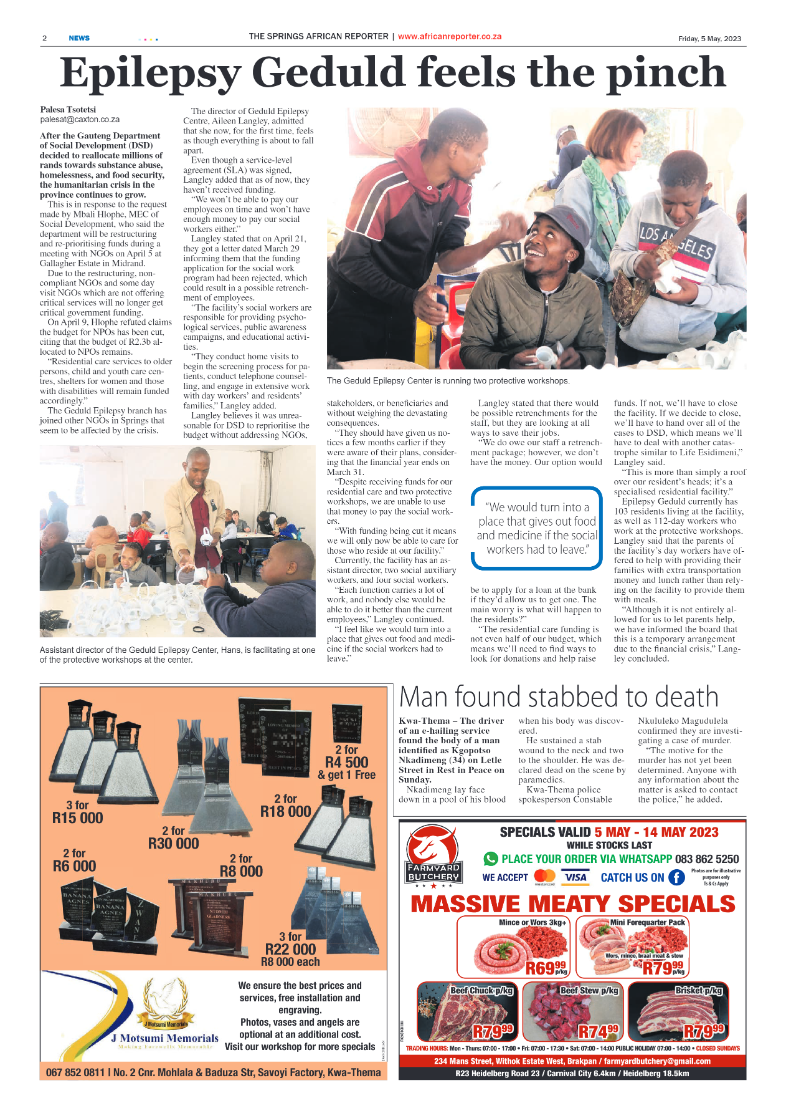 African Reporter 5 May 2023 page 2