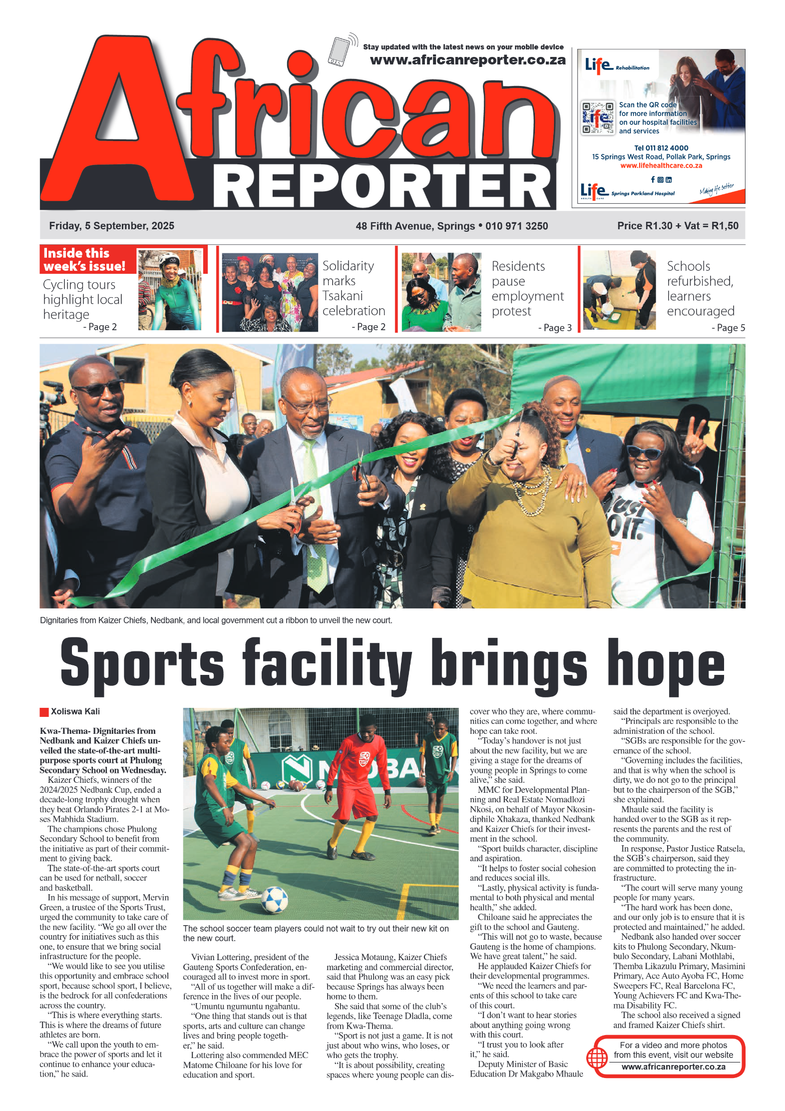 African Reporter 5 September 2025 page 1