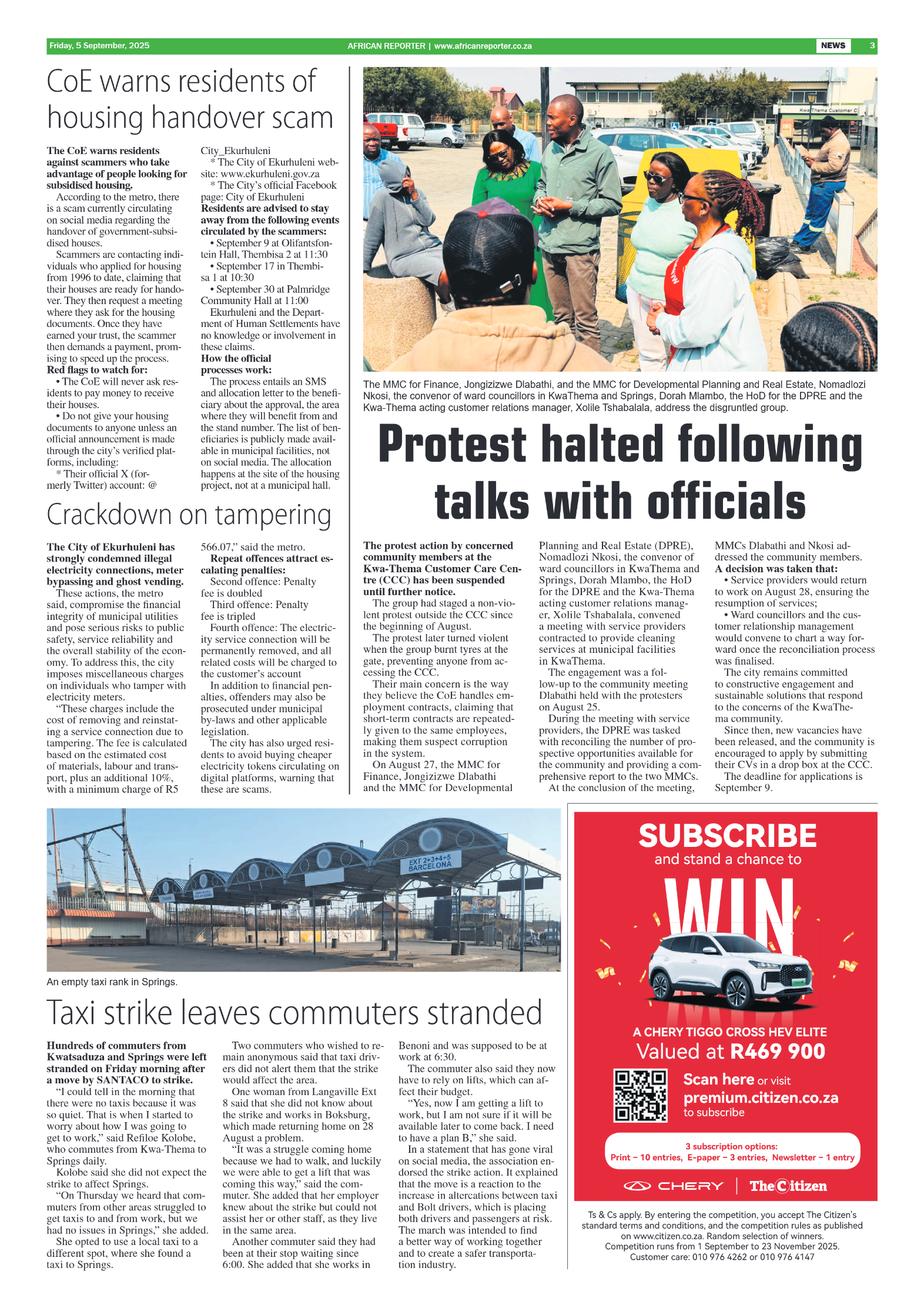 African Reporter 5 September 2025 page 3