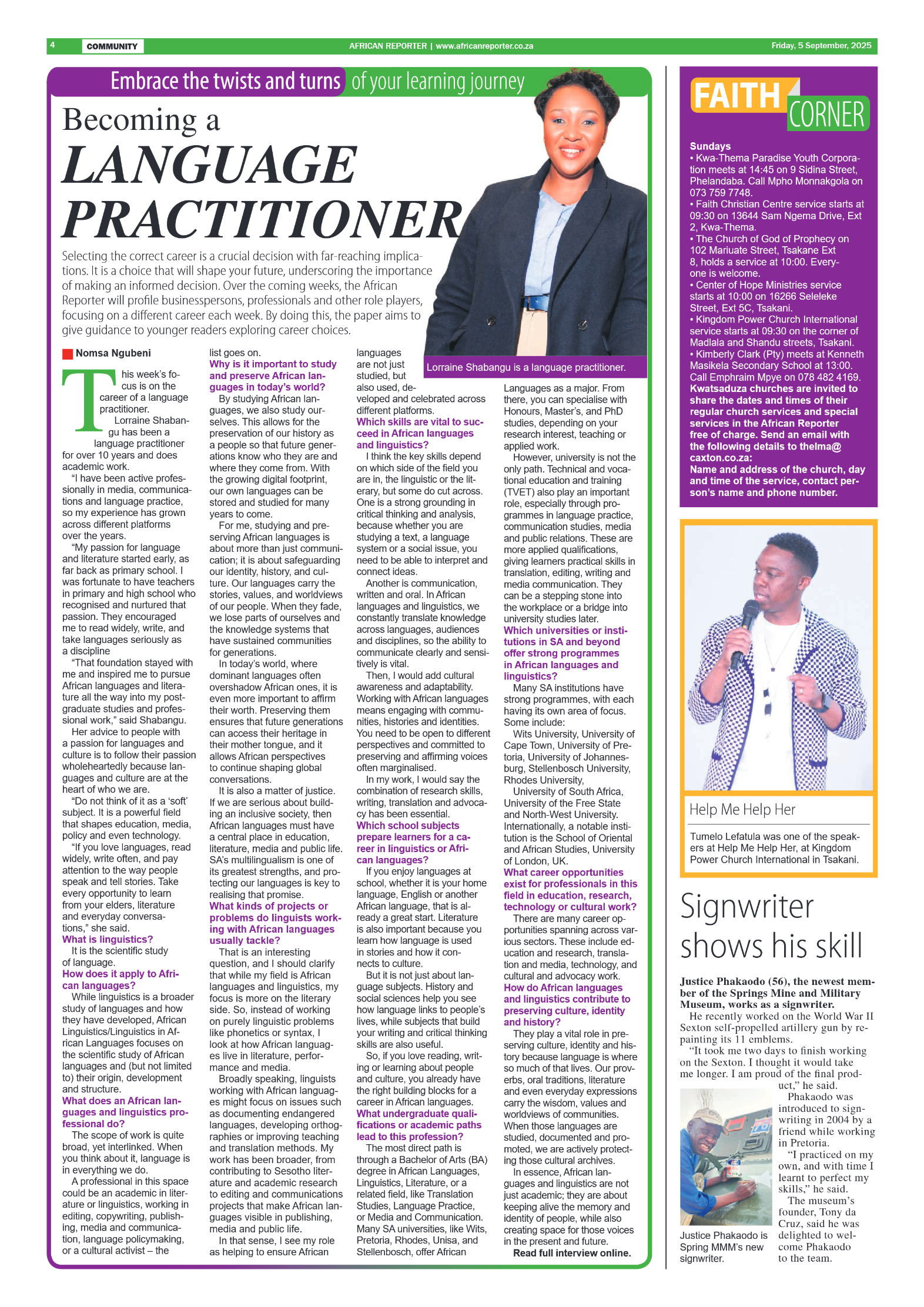African Reporter 5 September 2025 page 4