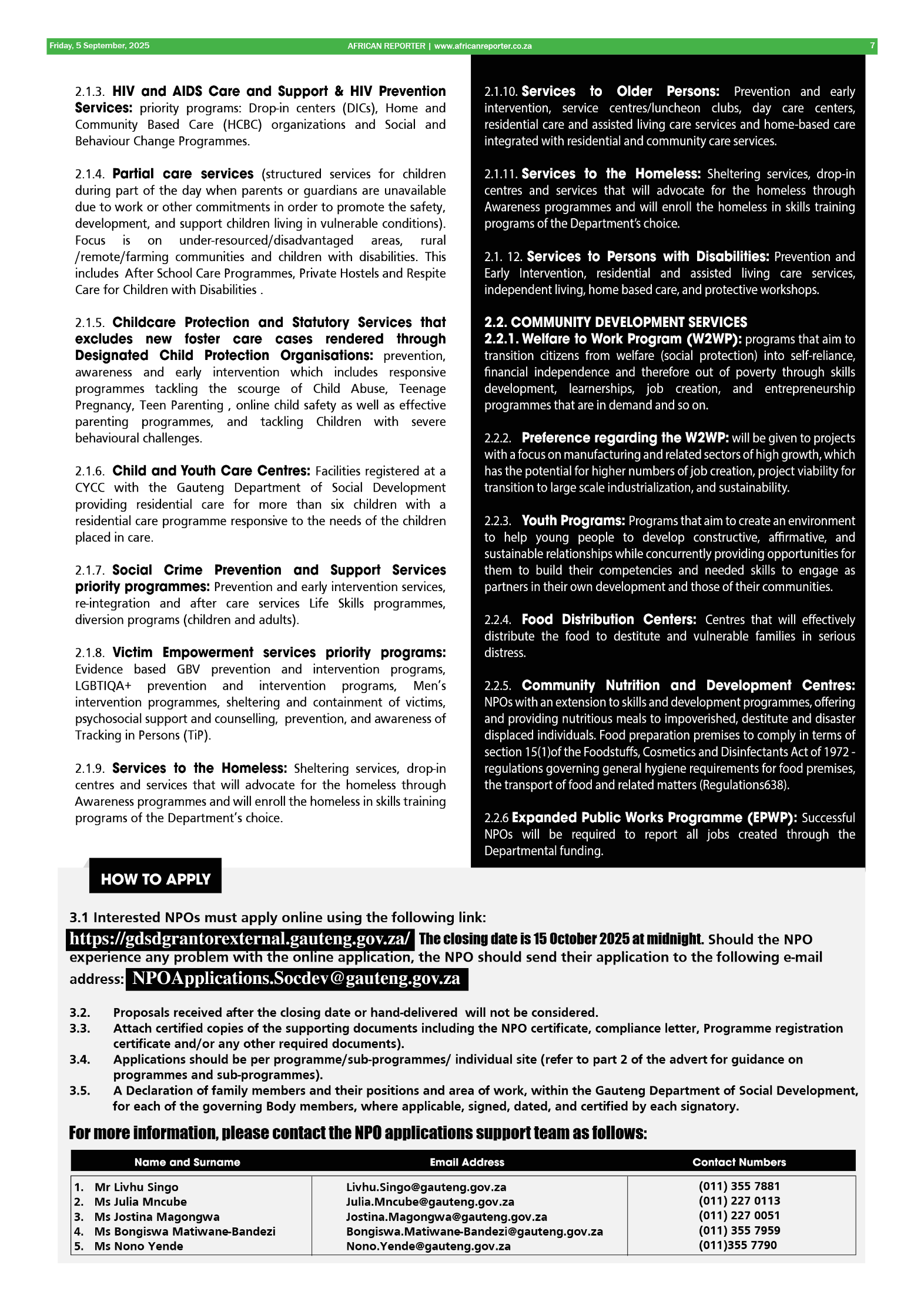 African Reporter 5 September 2025 page 7