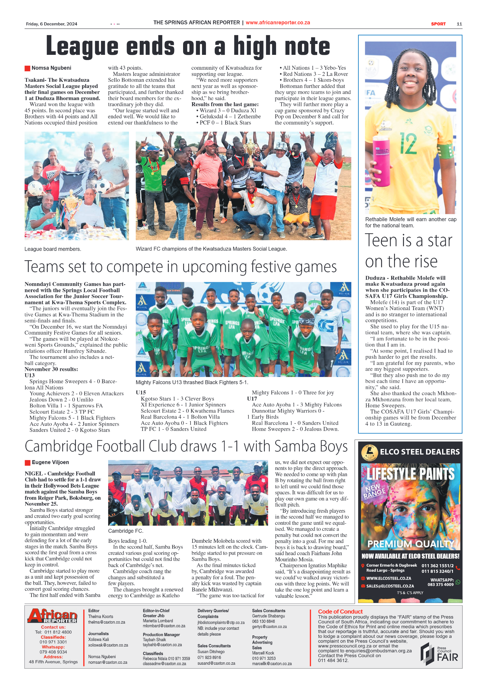 African Reporter 6 December 2024 page 11