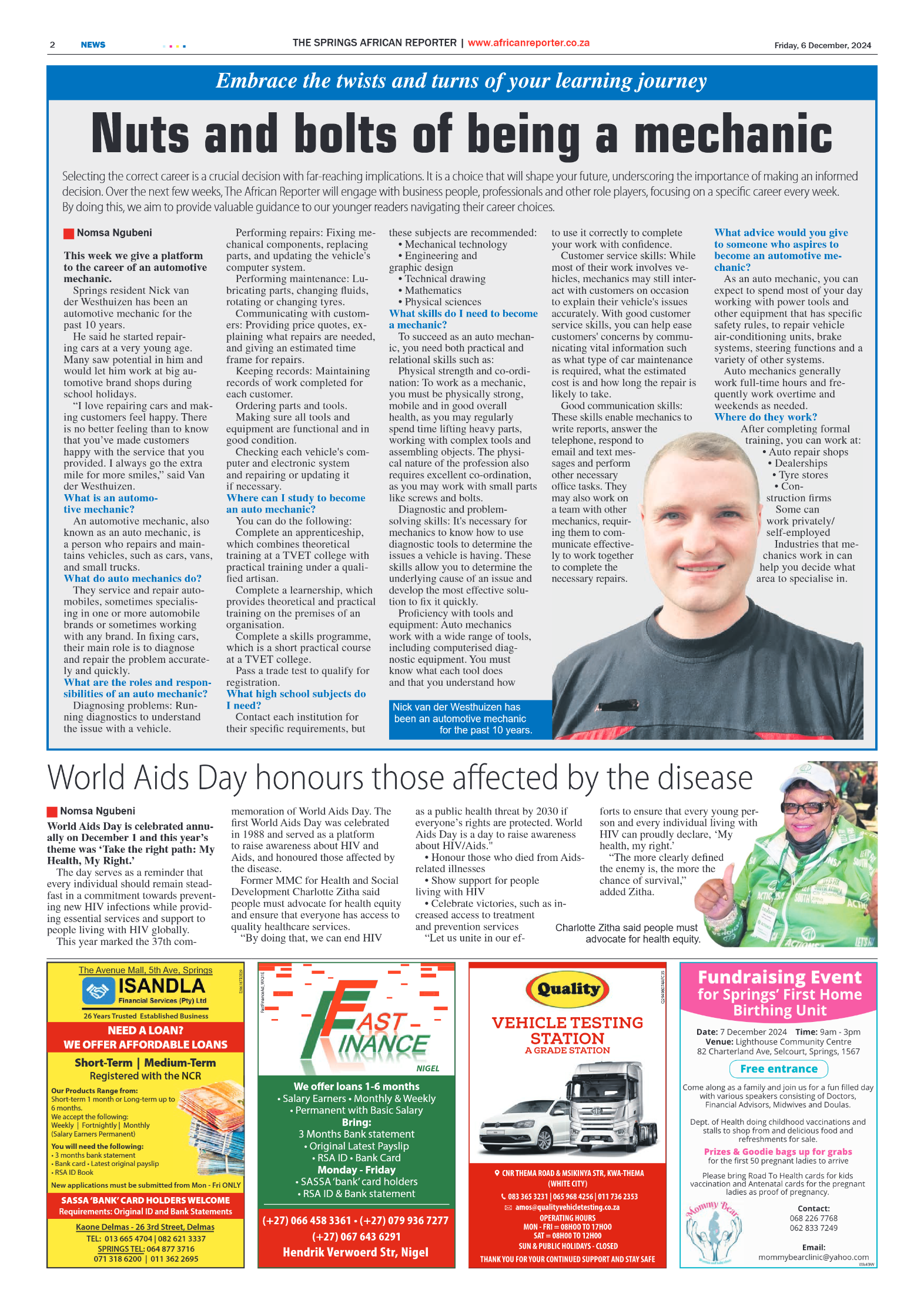 African Reporter 6 December 2024 page 2