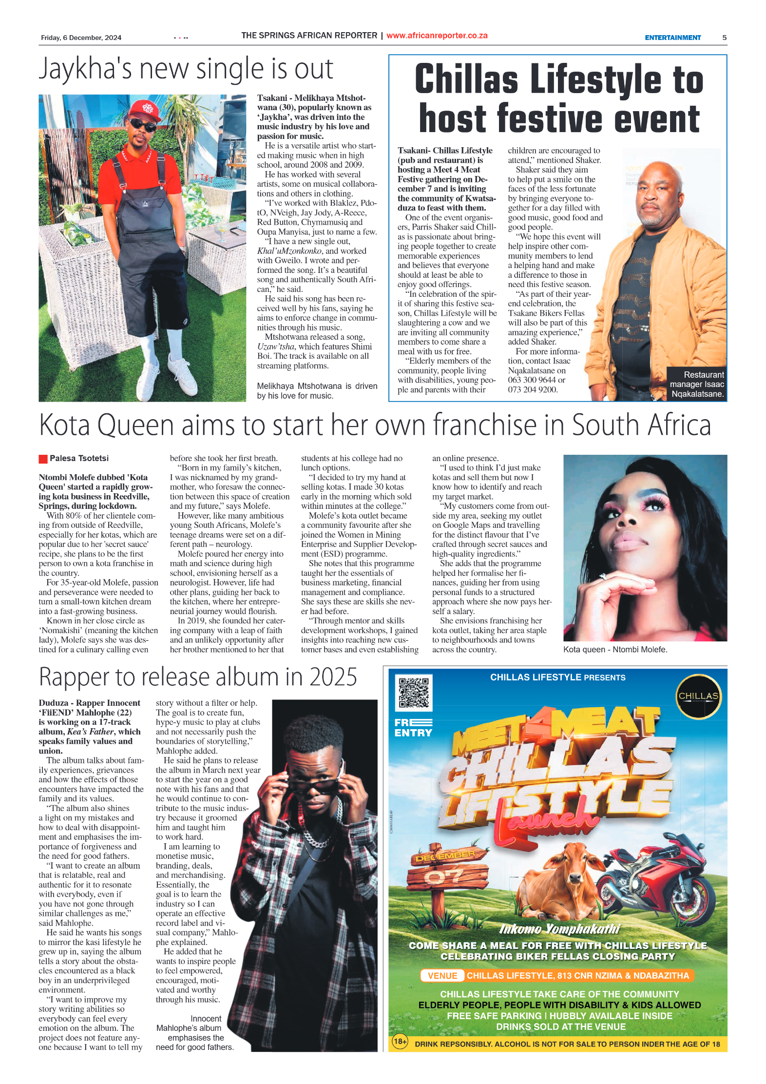 African Reporter 6 December 2024 page 5