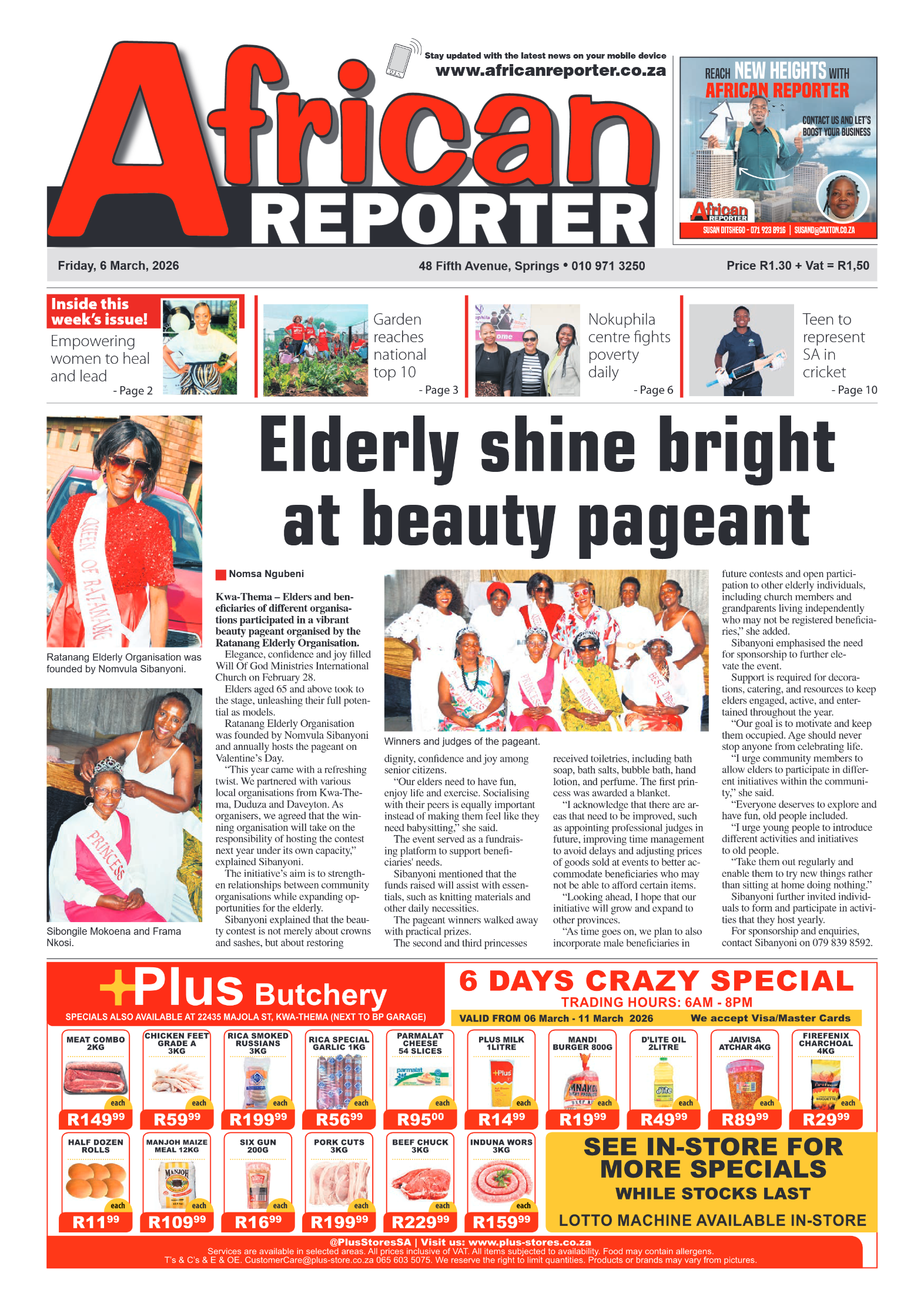 African Reporter 6 March 2026 page 1