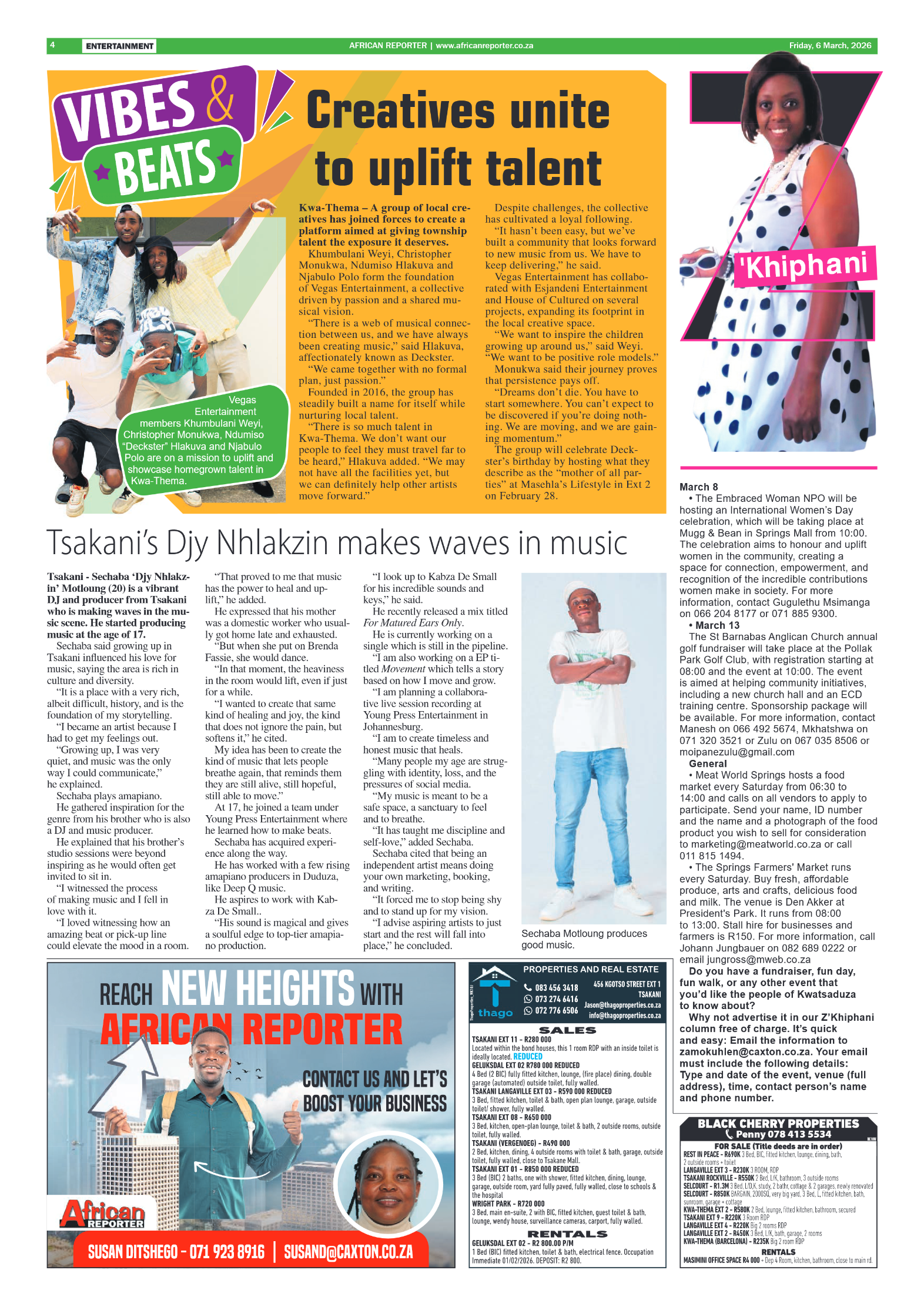 African Reporter 6 March 2026 page 4