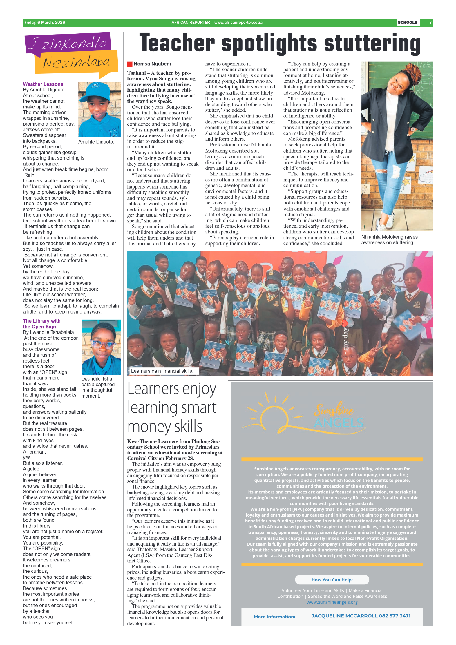 African Reporter 6 March 2026 page 7