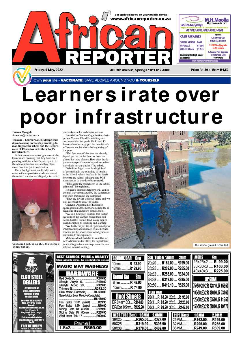 African Reporter 6 May 2022 page 1