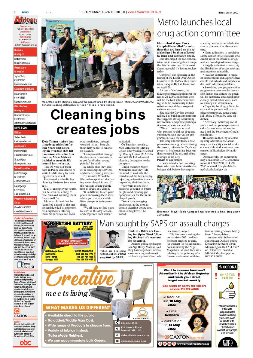 African Reporter 6 May 2022 page 2