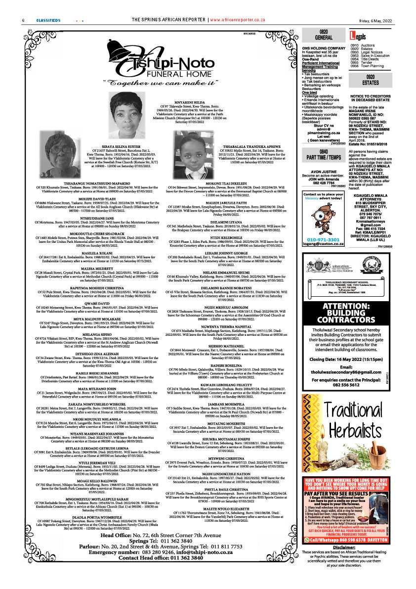 African Reporter 6 May 2022 page 6