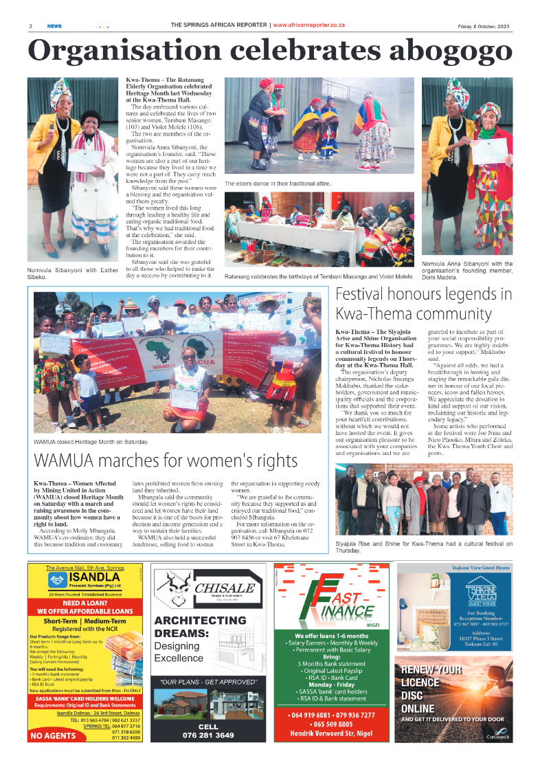 African Reporter 6 October 2023 page 2