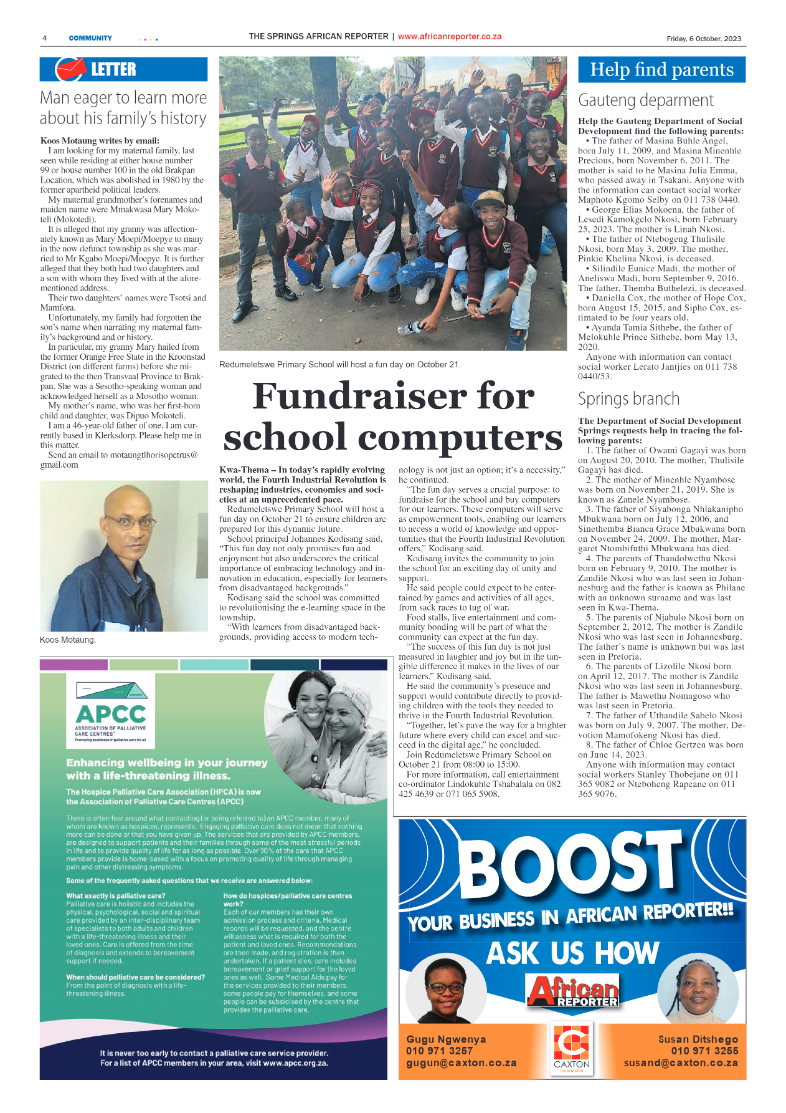 African Reporter 6 October 2023 page 4